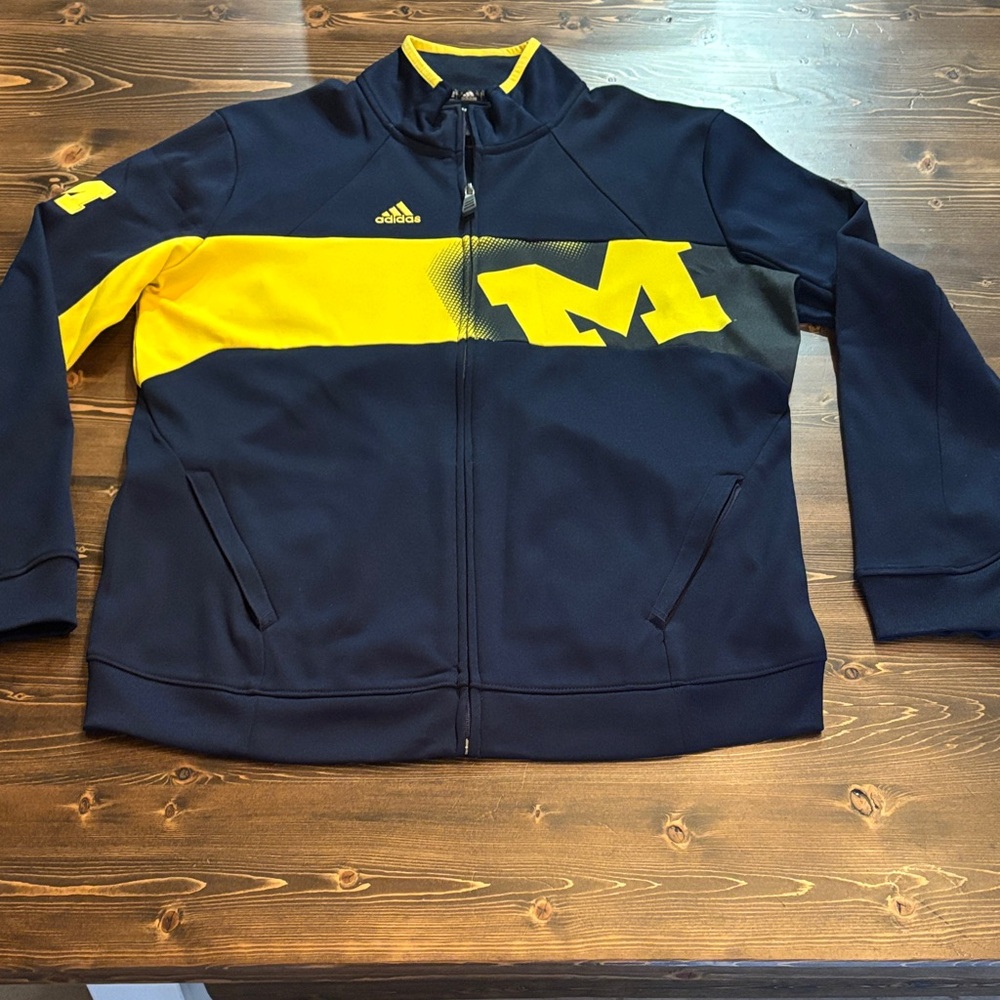 Adidas Men's Navy and Yellow Jacket